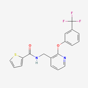 N-({2-[3-(trifluoromethyl)phenoxy]pyridin-3-yl}methyl)thiophene-2-carboxamide