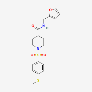 N-(2-furylmethyl)-1-{[4-(methylthio)phenyl]sulfonyl}-4-piperidinecarboxamide