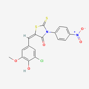 5-(3-chloro-4-hydroxy-5-methoxybenzylidene)-3-(4-nitrophenyl)-2-thioxo-1,3-thiazolidin-4-one