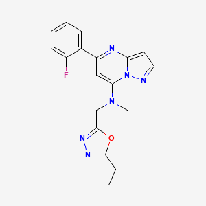 N-[(5-ethyl-1,3,4-oxadiazol-2-yl)methyl]-5-(2-fluorophenyl)-N-methylpyrazolo[1,5-a]pyrimidin-7-amine