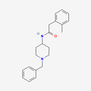 molecular formula C21H26N2O B5291168 N-(1-benzyl-4-piperidinyl)-2-(2-methylphenyl)acetamide 