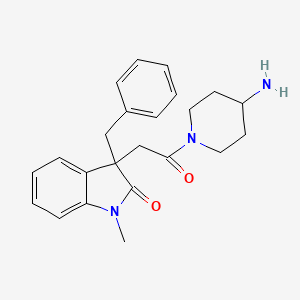 molecular formula C23H27N3O2 B5291169 3-[2-(4-amino-1-piperidinyl)-2-oxoethyl]-3-benzyl-1-methyl-1,3-dihydro-2H-indol-2-one hydrochloride 