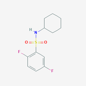 molecular formula C12H15F2NO2S B5291175 N-cyclohexyl-2,5-difluorobenzenesulfonamide 