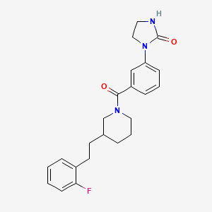 molecular formula C23H26FN3O2 B5291181 1-[3-({3-[2-(2-fluorophenyl)ethyl]-1-piperidinyl}carbonyl)phenyl]-2-imidazolidinone 