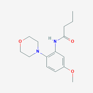 molecular formula C15H22N2O3 B5291193 N-[5-methoxy-2-(4-morpholinyl)phenyl]butanamide 