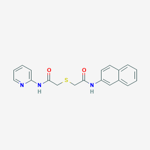molecular formula C19H17N3O2S B5291196 2-{[2-(2-naphthylamino)-2-oxoethyl]thio}-N-2-pyridinylacetamide 