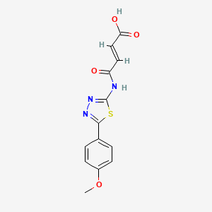 molecular formula C13H11N3O4S B5291199 4-{[5-(4-methoxyphenyl)-1,3,4-thiadiazol-2-yl]amino}-4-oxo-2-butenoic acid 