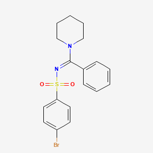 molecular formula C18H19BrN2O2S B5291212 4-bromo-N-[phenyl(1-piperidinyl)methylene]benzenesulfonamide 