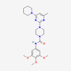 molecular formula C24H34N6O4 B5291240 4-[4-methyl-6-(1-piperidinyl)-2-pyrimidinyl]-N-(3,4,5-trimethoxyphenyl)-1-piperazinecarboxamide 