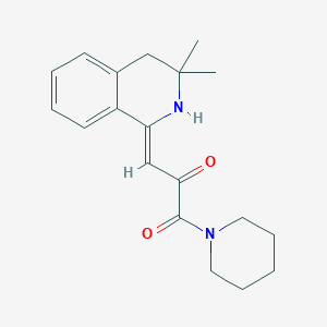 molecular formula C19H24N2O2 B5291241 3-(3,3-dimethyl-3,4-dihydro-1(2H)-isoquinolinylidene)-1-oxo-1-(1-piperidinyl)acetone 