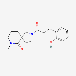 molecular formula C18H24N2O3 B5291246 2-[3-(2-hydroxyphenyl)propanoyl]-7-methyl-2,7-diazaspiro[4.5]decan-6-one 