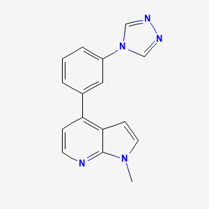 molecular formula C16H13N5 B5291278 1-methyl-4-[3-(4H-1,2,4-triazol-4-yl)phenyl]-1H-pyrrolo[2,3-b]pyridine 