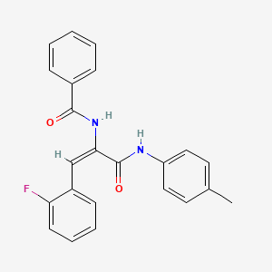 molecular formula C23H19FN2O2 B5291307 N-(2-(2-fluorophenyl)-1-{[(4-methylphenyl)amino]carbonyl}vinyl)benzamide 
