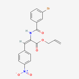 molecular formula C19H15BrN2O5 B5291313 allyl 2-[(3-bromobenzoyl)amino]-3-(4-nitrophenyl)acrylate 