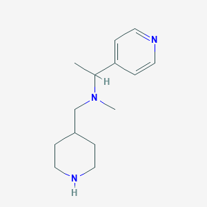 molecular formula C14H23N3 B5291320 N-methyl-N-(piperidin-4-ylmethyl)-1-pyridin-4-ylethanamine 