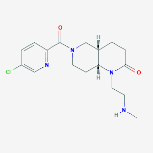 molecular formula C17H23ClN4O2 B5291323 rel-(4aS,8aR)-6-[(5-chloro-2-pyridinyl)carbonyl]-1-[2-(methylamino)ethyl]octahydro-1,6-naphthyridin-2(1H)-one hydrochloride 