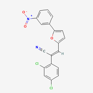molecular formula C19H10Cl2N2O3 B5291341 2-(2,4-dichlorophenyl)-3-[5-(3-nitrophenyl)-2-furyl]acrylonitrile 