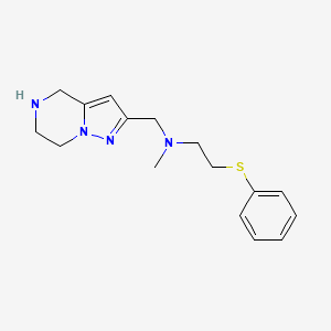 molecular formula C16H22N4S B5291362 N-methyl-2-(phenylthio)-N-(4,5,6,7-tetrahydropyrazolo[1,5-a]pyrazin-2-ylmethyl)ethanamine dihydrochloride 