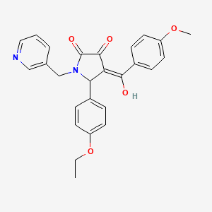 molecular formula C26H24N2O5 B5291375 5-(4-ethoxyphenyl)-3-hydroxy-4-(4-methoxybenzoyl)-1-(3-pyridinylmethyl)-1,5-dihydro-2H-pyrrol-2-one 