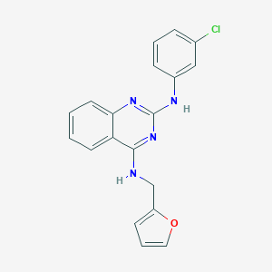 molecular formula C19H15ClN4O B529138 N~2~-(3-氯苯基)-N~4~-(2-呋喃基甲基)喹唑啉-2,4-二胺 