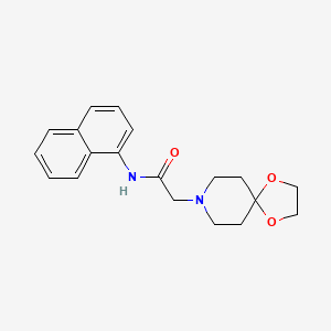 molecular formula C19H22N2O3 B5291397 2-(1,4-dioxa-8-azaspiro[4.5]dec-8-yl)-N-1-naphthylacetamide 