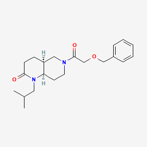 molecular formula C21H30N2O3 B5291415 (4aS*,8aR*)-6-[(benzyloxy)acetyl]-1-isobutyloctahydro-1,6-naphthyridin-2(1H)-one 