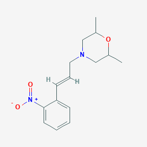 molecular formula C15H20N2O3 B5291423 2,6-dimethyl-4-[3-(2-nitrophenyl)-2-propen-1-yl]morpholine 