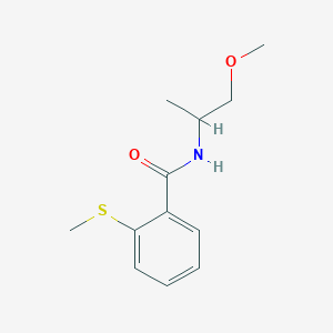 molecular formula C12H17NO2S B5291440 N-(2-methoxy-1-methylethyl)-2-(methylthio)benzamide 