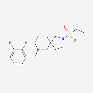molecular formula C17H24F2N2O2S B5291448 7-(2,3-difluorobenzyl)-2-(ethylsulfonyl)-2,7-diazaspiro[4.5]decane 