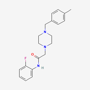 molecular formula C20H24FN3O B5291450 N-(2-fluorophenyl)-2-[4-(4-methylbenzyl)-1-piperazinyl]acetamide 