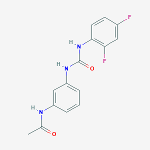 molecular formula C15H13F2N3O2 B5291486 N-[3-({[(2,4-difluorophenyl)amino]carbonyl}amino)phenyl]acetamide 