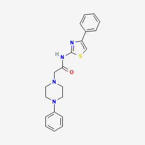 molecular formula C21H22N4OS B5291501 2-(4-phenylpiperazin-1-yl)-N-(4-phenyl-1,3-thiazol-2-yl)acetamide 