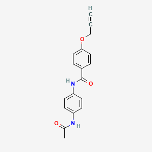 molecular formula C18H16N2O3 B5291510 N-[4-(acetylamino)phenyl]-4-(2-propyn-1-yloxy)benzamide 