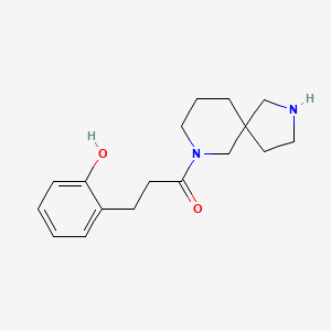 molecular formula C17H24N2O2 B5291515 2-[3-(2,7-diazaspiro[4.5]dec-7-yl)-3-oxopropyl]phenol 