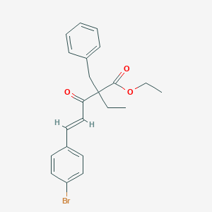 molecular formula C22H23BrO3 B5291533 ethyl 2-benzyl-5-(4-bromophenyl)-2-ethyl-3-oxo-4-pentenoate 