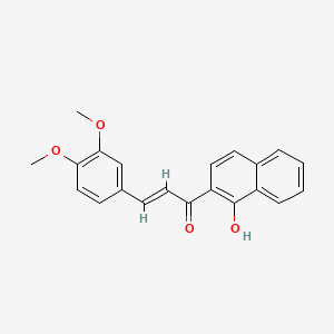 molecular formula C21H18O4 B5291578 3-(3,4-dimethoxyphenyl)-1-(1-hydroxy-2-naphthyl)-2-propen-1-one 