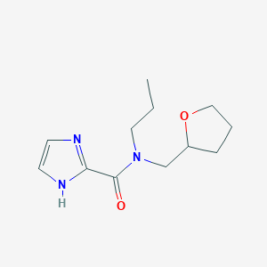 molecular formula C12H19N3O2 B5291590 N-propyl-N-(tetrahydrofuran-2-ylmethyl)-1H-imidazole-2-carboxamide 