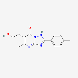 molecular formula C15H16N4O2 B5291601 6-(2-hydroxyethyl)-5-methyl-2-(4-methylphenyl)[1,2,4]triazolo[1,5-a]pyrimidin-7(4H)-one 