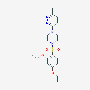 molecular formula C19H26N4O4S B5291617 3-{4-[(2,4-diethoxyphenyl)sulfonyl]-1-piperazinyl}-6-methylpyridazine 