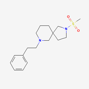 molecular formula C17H26N2O2S B5291623 2-(methylsulfonyl)-7-(2-phenylethyl)-2,7-diazaspiro[4.5]decane 