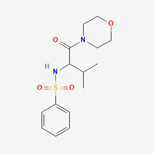 molecular formula C15H22N2O4S B5291629 N-[2-methyl-1-(4-morpholinylcarbonyl)propyl]benzenesulfonamide 