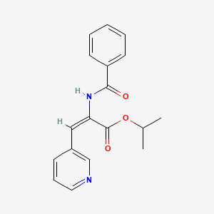 molecular formula C18H18N2O3 B5291683 isopropyl 2-(benzoylamino)-3-(3-pyridinyl)acrylate 