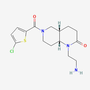 molecular formula C15H20ClN3O2S B5291700 rel-(4aS,8aR)-1-(2-aminoethyl)-6-[(5-chloro-2-thienyl)carbonyl]octahydro-1,6-naphthyridin-2(1H)-one hydrochloride 