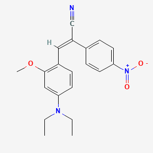molecular formula C20H21N3O3 B5291722 3-[4-(diethylamino)-2-methoxyphenyl]-2-(4-nitrophenyl)acrylonitrile 