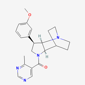 molecular formula C22H26N4O2 B5291725 (3R*,3aR*,7aR*)-3-(3-methoxyphenyl)-1-[(4-methylpyrimidin-5-yl)carbonyl]octahydro-4,7-ethanopyrrolo[3,2-b]pyridine 