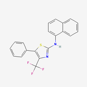 molecular formula C20H13F3N2S B5291733 N-1-naphthyl-5-phenyl-4-(trifluoromethyl)-1,3-thiazol-2-amine 