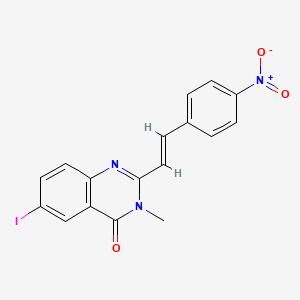 molecular formula C17H12IN3O3 B5291756 6-iodo-3-methyl-2-[2-(4-nitrophenyl)vinyl]-4(3H)-quinazolinone 