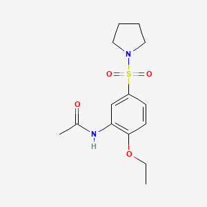 molecular formula C14H20N2O4S B5291760 N-[2-ethoxy-5-(1-pyrrolidinylsulfonyl)phenyl]acetamide 
