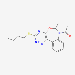 molecular formula C17H20N4O2S B5291767 7-acetyl-3-(butylthio)-6-methyl-6,7-dihydro[1,2,4]triazino[5,6-d][3,1]benzoxazepine 