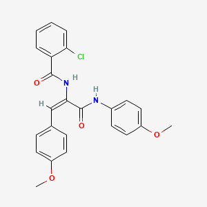 molecular formula C24H21ClN2O4 B5291796 2-chloro-N-(2-(4-methoxyphenyl)-1-{[(4-methoxyphenyl)amino]carbonyl}vinyl)benzamide 